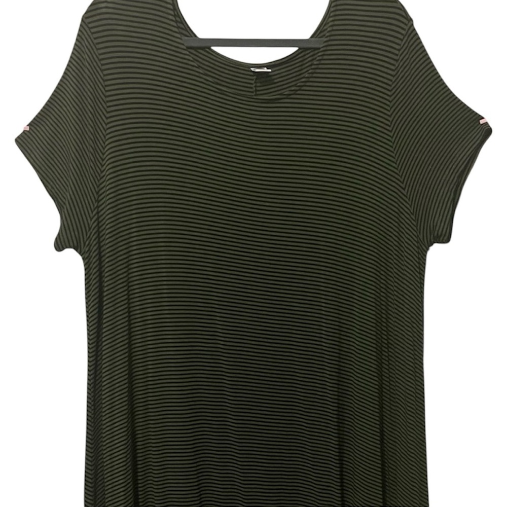 Old Navy Black and Green Striped Dress